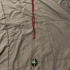 Lucky Brand 20" Necklace with Silver with Suede - like new!